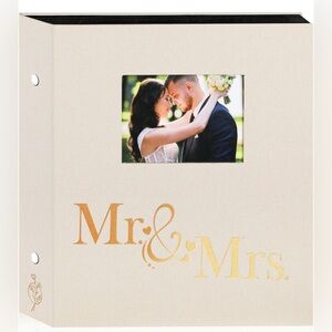 Amazon Cream and Gold Mr. & Mrs. Photo Album